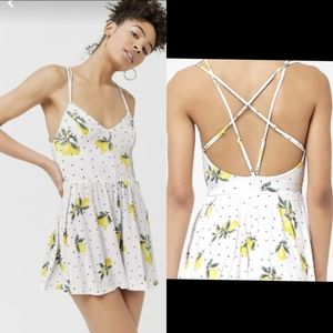 Forever 21 Fruit Lemon Romper
